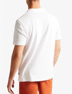 Ted Baker Sandbank Revere-collar Cotton-towelling Polo Shirt -KOOPES Clothing Shop R04144327 WHITE ALT03