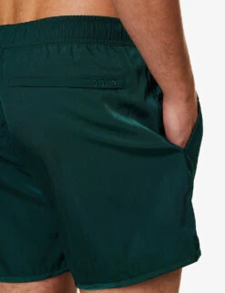 Brand-embroidered Regular-fit Swim Shorts -KOOPES Clothing Shop R04144726 DEEPLAGOON ALT04