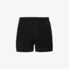 Contrast-stitch Patch-pocket Woven Shorts -KOOPES Clothing Shop R04144734 BLACK M