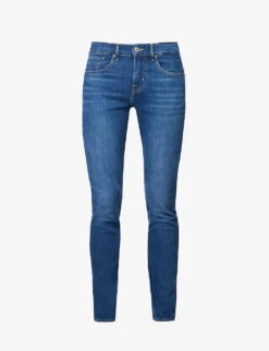7 For All Mankind Slimmy Slim-fit Tapered-leg Stretch-denim Jeans