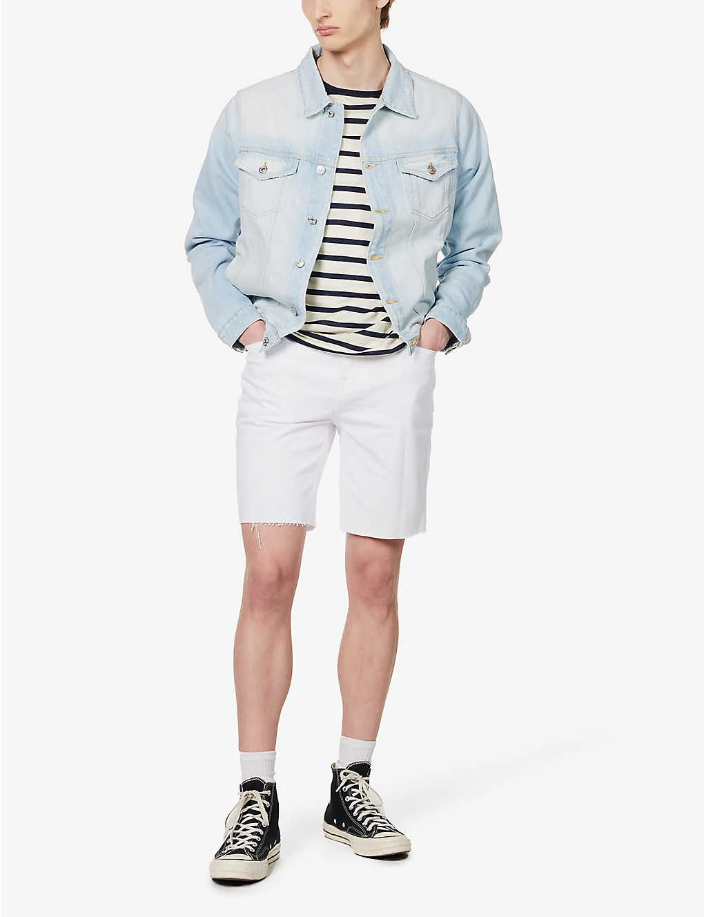 7 For All Mankind Banter Straight-leg Stretch-denim Shorts 4 7 For All Mankind Banter Straight-leg Stretch-denim Shorts - Image 2