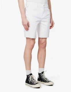 7 For All Mankind Banter Straight-leg Stretch-denim Shorts 10 7 For All Mankind Banter Straight-leg Stretch-denim Shorts -KOOPES Clothing Shop R04145118 WHITE ALT02