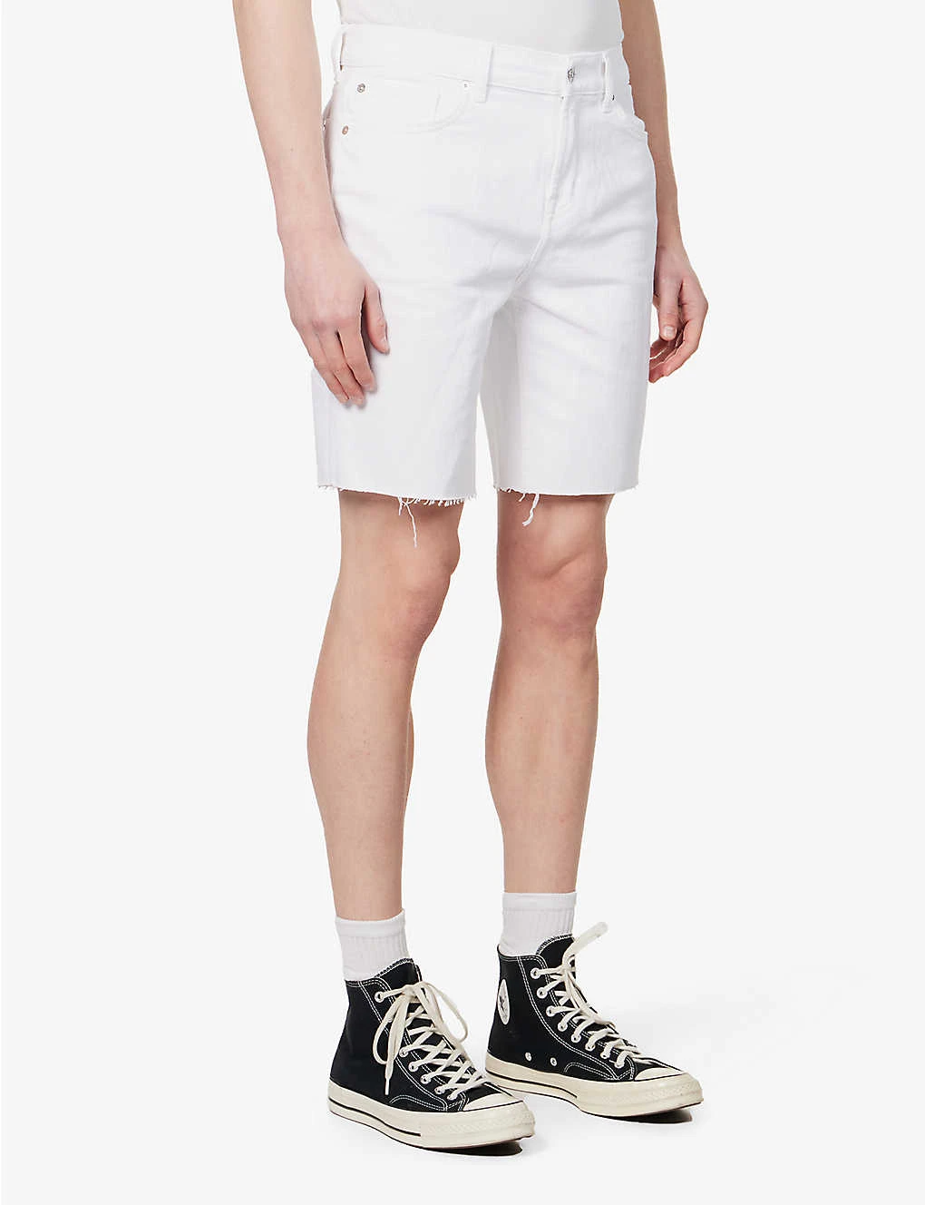 7 For All Mankind Banter Straight-leg Stretch-denim Shorts 5 7 For All Mankind Banter Straight-leg Stretch-denim Shorts - Image 3