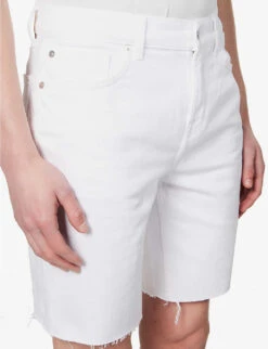 7 For All Mankind Banter Straight-leg Stretch-denim Shorts 12 7 For All Mankind Banter Straight-leg Stretch-denim Shorts -KOOPES Clothing Shop R04145118 WHITE ALT04