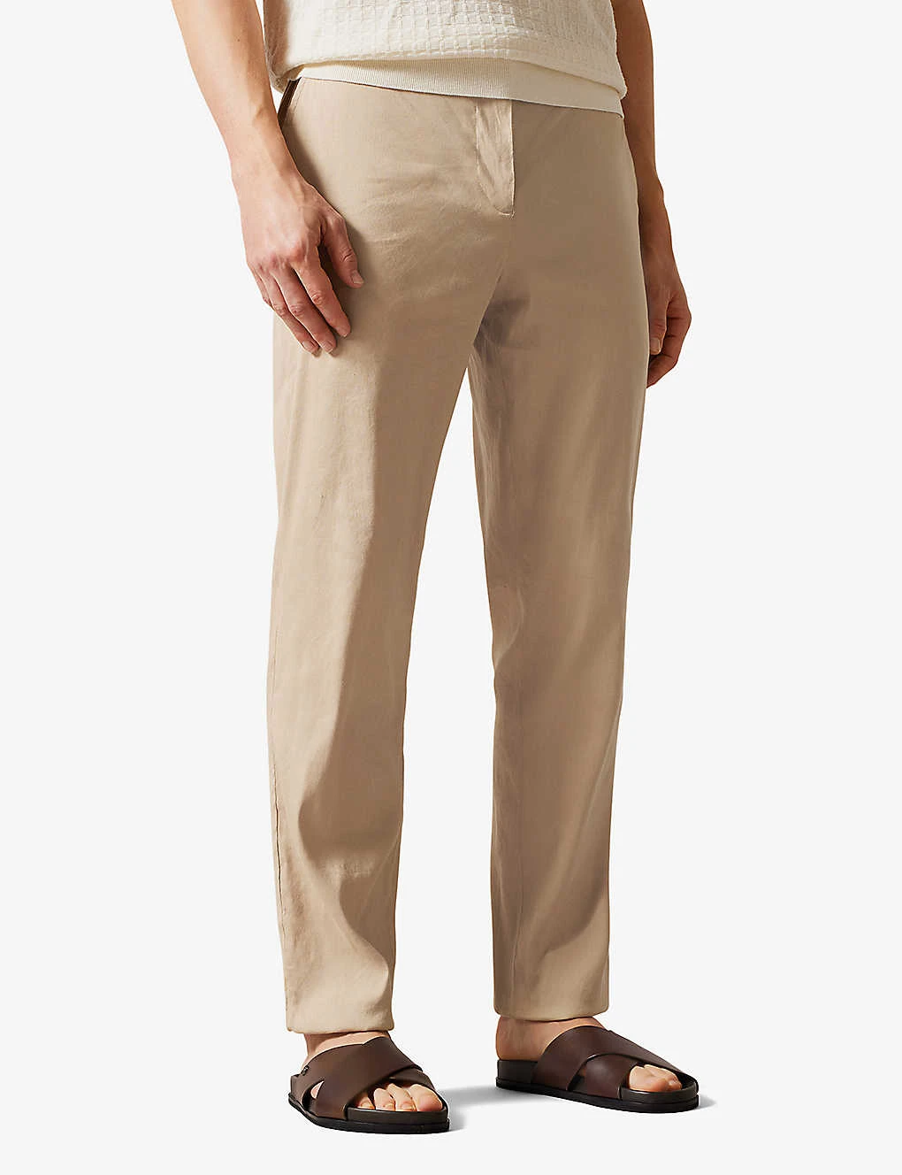 Ted Baker Kimmel Straight-leg Mid-rise Stretch Linen-blend Trousers 5 Ted Baker Kimmel Straight-leg Mid-rise Stretch Linen-blend Trousers - Image 3