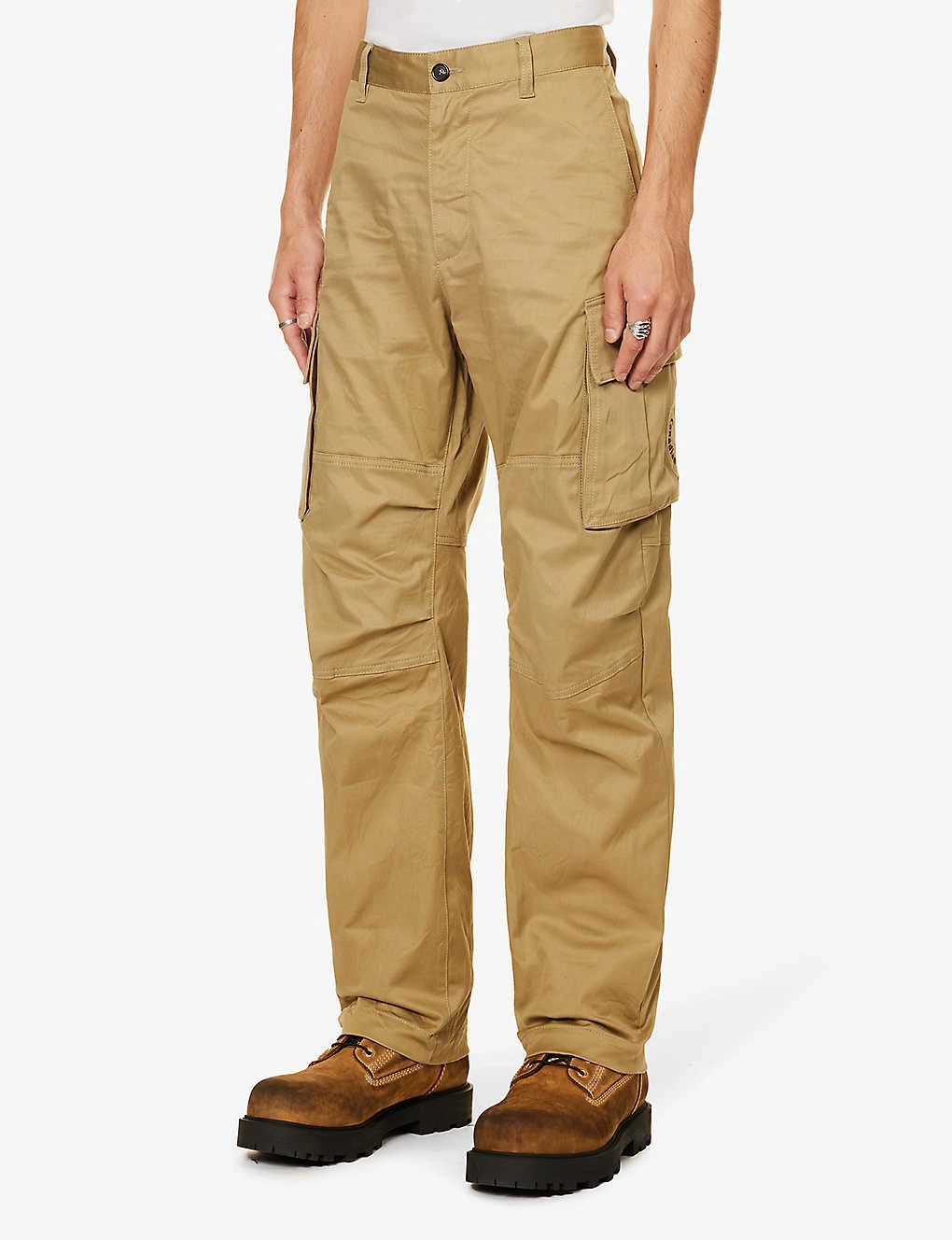 DSQUARED2 Check-print Straight-leg Mid-rise Stretch-cotton Cargo Trousers 5 DSQUARED2 Check-print Straight-leg Mid-rise Stretch-cotton Cargo Trousers - Image 3