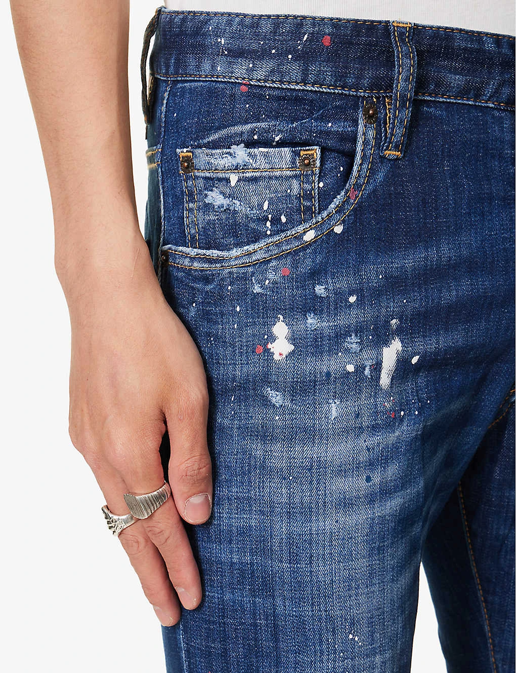 DSQUARED2 Skater Paint-print Slim-fit Stretch-denim Jeans 7 DSQUARED2 Skater Paint-print Slim-fit Stretch-denim Jeans - Image 5