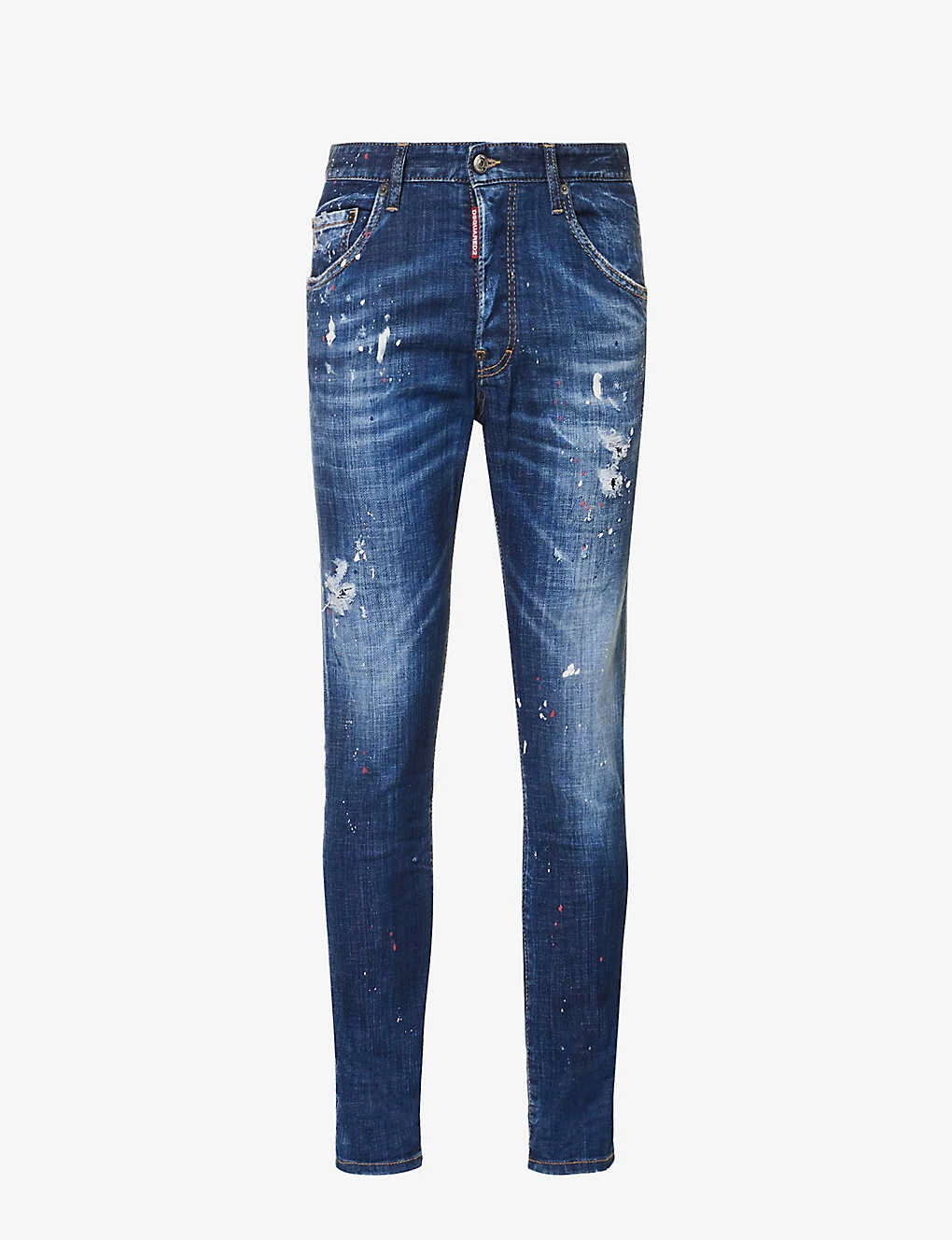 DSQUARED2 Skater Paint-print Slim-fit Stretch-denim Jeans 3 DSQUARED2 Skater Paint-print Slim-fit Stretch-denim Jeans