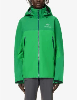 Arcteryx Beta Brand-embroidered Regular-fit Shell Hooded Jacket -KOOPES Clothing Shop R04145698 GREEN ALT02