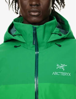 Arcteryx Beta Brand-embroidered Regular-fit Shell Hooded Jacket -KOOPES Clothing Shop R04145698 GREEN ALT04