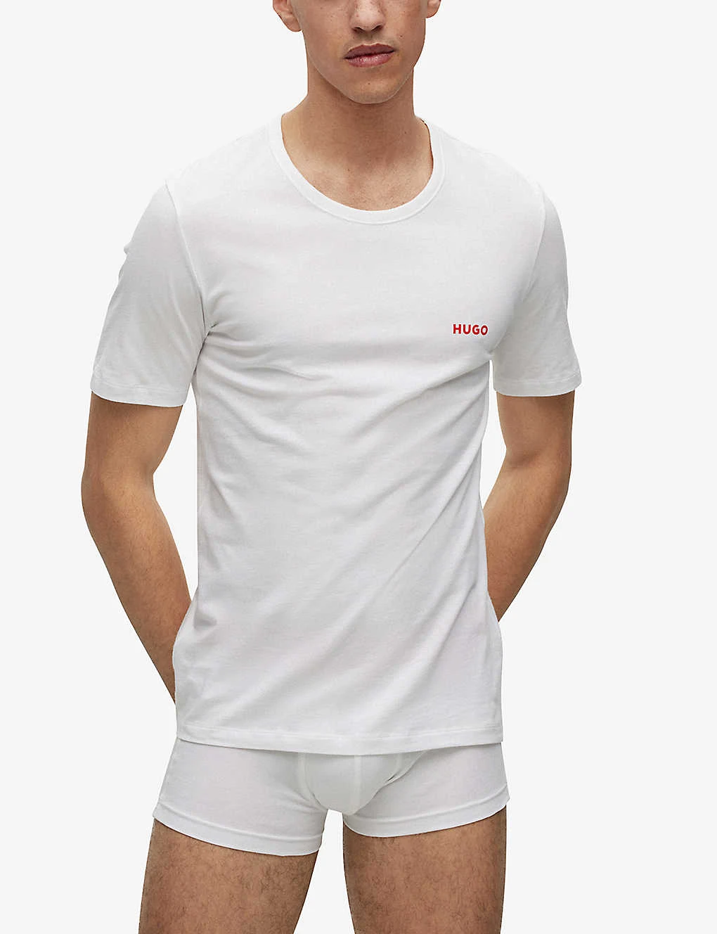 Hugo Pack Of Three Logo-print Regular-fit Cotton-jersey T-shirts 5 Hugo Pack Of Three Logo-print Regular-fit Cotton-jersey T-shirts - Image 3