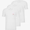 Hugo Pack Of Three Logo-print Regular-fit Cotton-jersey T-shirts -KOOPES Clothing Shop R04145963 WHITE M