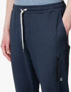 Vuori Sunday Brand-print Stretch Recycled-polyester Jogging Bottoms 11 Vuori Sunday Brand-print Stretch Recycled-polyester Jogging Bottoms -KOOPES Clothing Shop R04146305 INKHEATHER ALT04