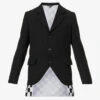 Single-breasted Checked-panel Regular-fit Woven-blend Jacket -KOOPES Clothing Shop R04146908 BLACKWHITE M