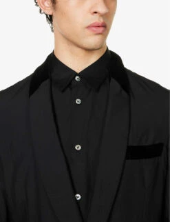 Unisex Single-breasted Regular-fit Woven Jacket -KOOPES Clothing Shop R04146917 BLACKBLACK ALT04