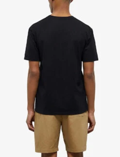 THE KOOPLES Skull-print Logo Cotton T-shirt -KOOPES Clothing Shop R04147345 BLA01 ALT03