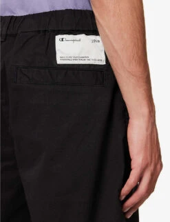 Champion Logo-appliqué Regular-fit Stretch-cotton Shorts -KOOPES Clothing Shop R04147785 NBK ALT04