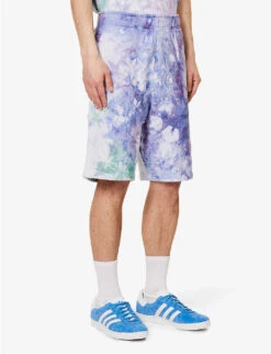 Champion Tie-dye Brand-appliqué Cotton-blend Bermuda Shorts -KOOPES Clothing Shop R04147797 RAWVIOLET ALT02