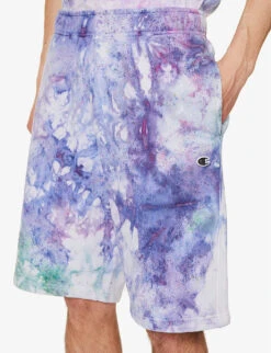Champion Tie-dye Brand-appliqué Cotton-blend Bermuda Shorts -KOOPES Clothing Shop R04147797 RAWVIOLET ALT04