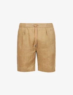 Dorset Brand-embroidered Linen Shorts