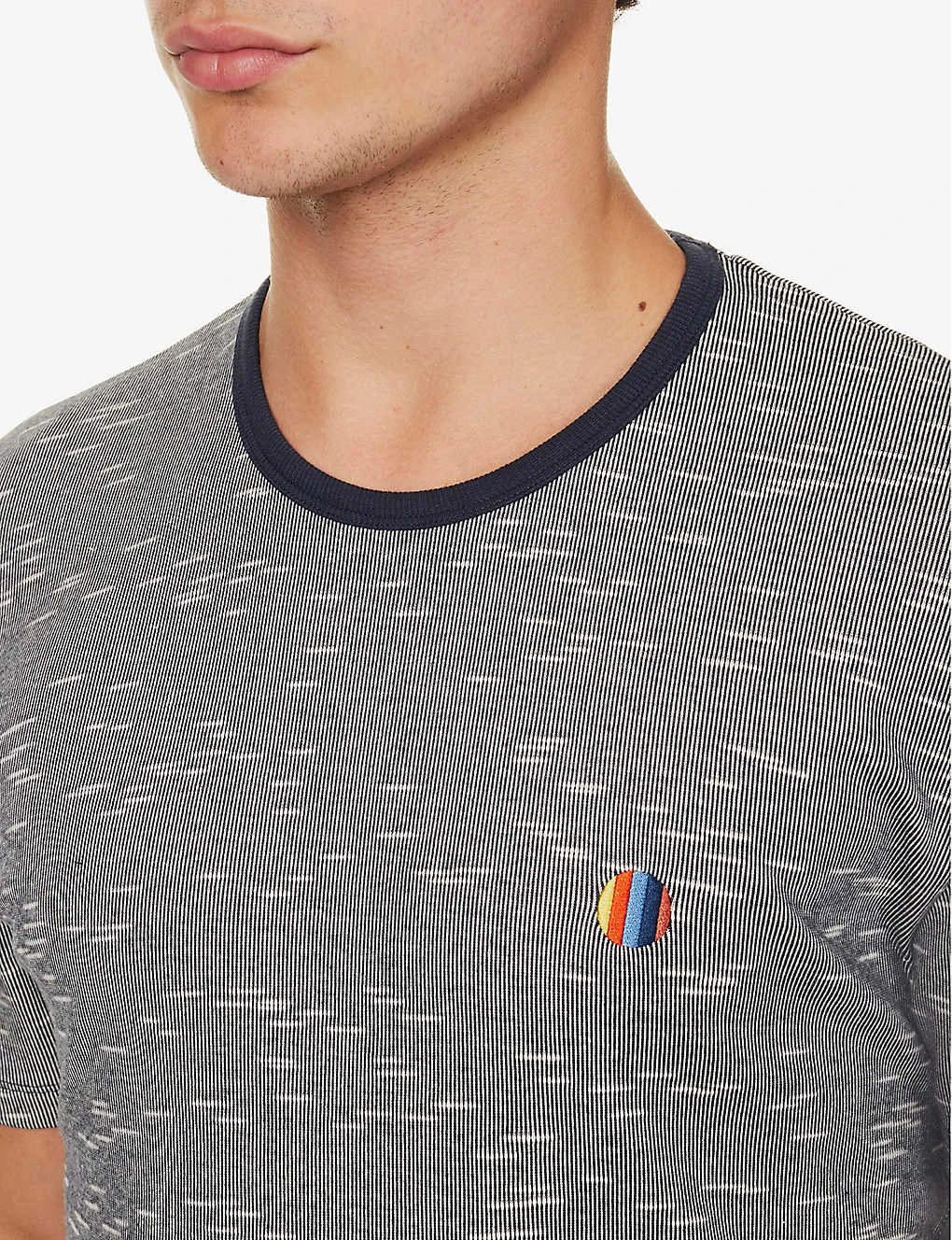 PAUL SMITH Logo-embroidered Crewneck Cotton-blend T-shirt 6 PAUL SMITH Logo-embroidered Crewneck Cotton-blend T-shirt - Image 4