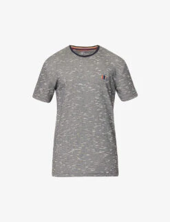 PAUL SMITH Logo-embroidered Crewneck Cotton-blend T-shirt