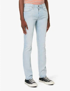 Paige Federal Straight-leg Mid-rise Stretch-denim Jeans -KOOPES Clothing Shop R04148219 DEVERILL ALT02