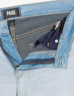 Paige Federal Straight-leg Mid-rise Stretch-denim Jeans -KOOPES Clothing Shop R04148219 DEVERILL ALT06