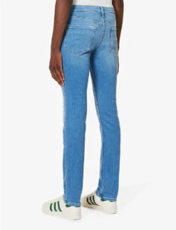 Paige Lennox Tapered-leg Mid-rise Stretch-denim Jeans -KOOPES Clothing Shop R04148222 STANBERRY ALT03