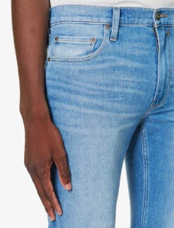 Paige Lennox Tapered-leg Mid-rise Stretch-denim Jeans -KOOPES Clothing Shop R04148222 STANBERRY ALT04