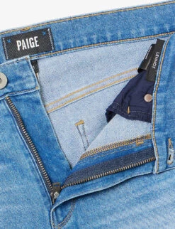 Paige Lennox Tapered-leg Mid-rise Stretch-denim Jeans -KOOPES Clothing Shop R04148222 STANBERRY ALT06