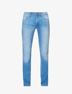 Paige Lennox Tapered-leg Mid-rise Stretch-denim Jeans