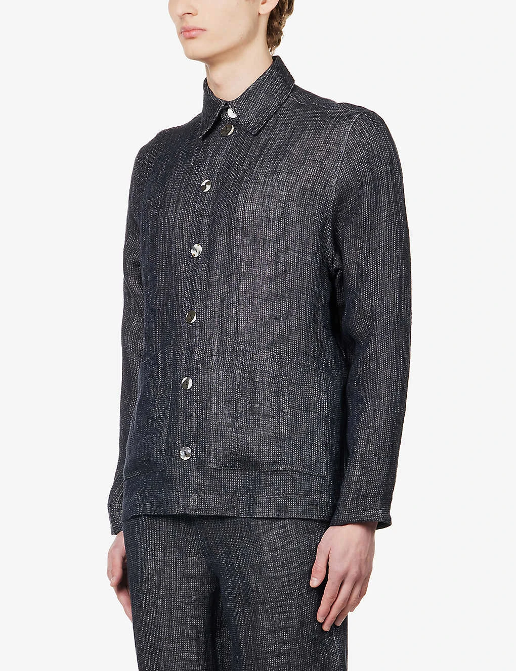 Patch-pocket Boxy-fit Linen Jacket 5 Patch-pocket Boxy-fit Linen Jacket - Image 3