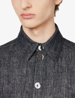 Patch-pocket Boxy-fit Linen Jacket 11 Patch-pocket Boxy-fit Linen Jacket -KOOPES Clothing Shop R04148359 JET ALT04