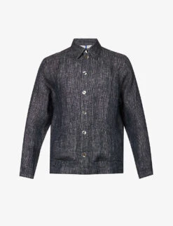 Patch-pocket Boxy-fit Linen Jacket