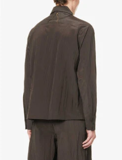 Zip-up Brand-embroidered Regular-fit Wool-blend Jacket -KOOPES Clothing Shop R04148566 VINTAGEBLACK ALT03