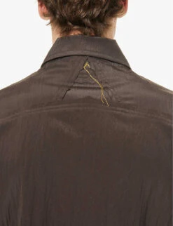 Zip-up Brand-embroidered Regular-fit Wool-blend Jacket -KOOPES Clothing Shop R04148566 VINTAGEBLACK ALT04