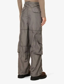 Gocar Wide-leg Relaxed-fit Shell Cargo Trousers 10 Gocar Wide-leg Relaxed-fit Shell Cargo Trousers -KOOPES Clothing Shop R04149491 ROCK ALT03