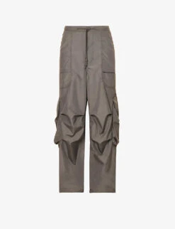 Gocar Wide-leg Relaxed-fit Shell Cargo Trousers