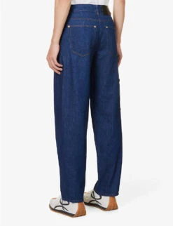 Loewe Painter Contrast-stitch Straight-leg Regular-fit Jeans -KOOPES Clothing Shop R04149850 NAVYBLUE ALT03