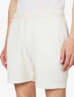 ORLEBAR BROWN Afador Towelling-texture Regular-fit Cotton Shorts -KOOPES Clothing Shop R04150104 WHITESAND ALT04