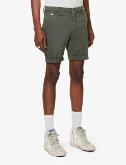 Replay Benni Hyperflex Regular-fit Stretch-cotton Chino Shorts 8 Replay Benni Hyperflex Regular-fit Stretch-cotton Chino Shorts -KOOPES Clothing Shop R04151310 MILITARYGREEN ALT02
