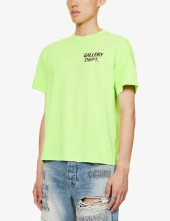 Souvenir Logo-print Cotton-jersey T-shirt -KOOPES Clothing Shop R04152181 LIMEGREEN ALT02