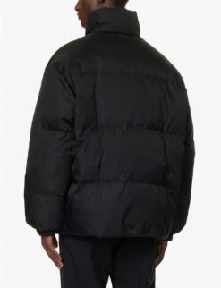 Prada Re-Nylon Logo-plaque Padded Recycled-polyamide Jacket -KOOPES Clothing Shop R04152251 BLACK ALT04