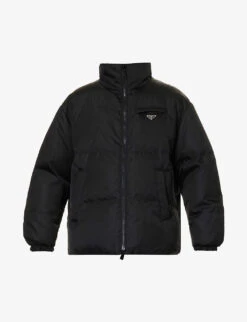 Prada Re-Nylon Logo-plaque Padded Recycled-polyamide Jacket