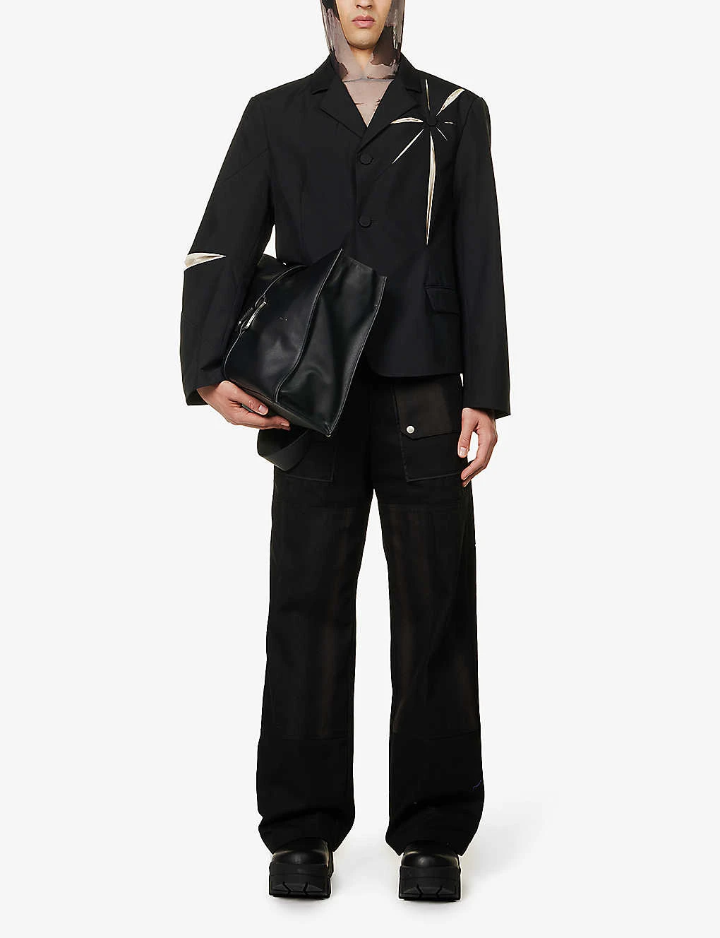 Origami Laser-cur Regular-fit Woven Blazer 3 Origami Laser-cur Regular-fit Woven Blazer - Image 2