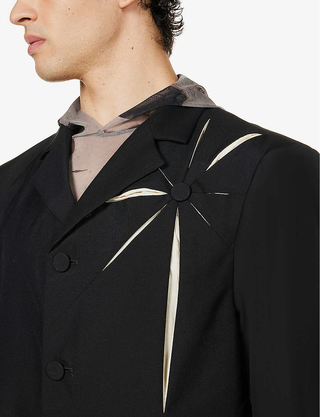 Origami Laser-cur Regular-fit Woven Blazer 6 Origami Laser-cur Regular-fit Woven Blazer - Image 5