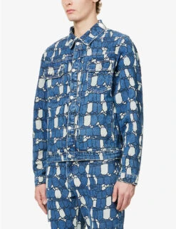 Billionaire Boys Club Gator Graphic-print Denim Jacket -KOOPES Clothing Shop R04153425 BLUE ALT02