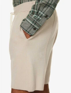 Paige Hanser Straight-leg Relaxed-fit Knitted Shorts -KOOPES Clothing Shop R04154361 DRIEDSTONE ALT04