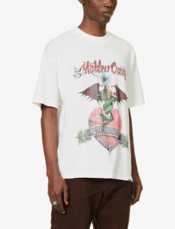 REPRESENT X Mötley Crüe Without You Graphic-print Cotton-jersey T-shirt -KOOPES Clothing Shop R04157367 FLATWHITE ALT02